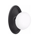 Emtek Brass Rosette Ice White Knob Concealed Screws With Oval Rosette