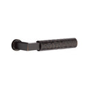 Emtek Transitional Heritage Monolithic Brass Tubular Entry set with Select L-Square Hammered Lever