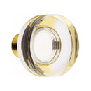 Emtek F13 Function Lugano Mortise Handleset with Modern Disc Glass Knob