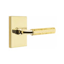 Emtek Select R-BAR Hammered Lever with Modern Rectangular Rosette