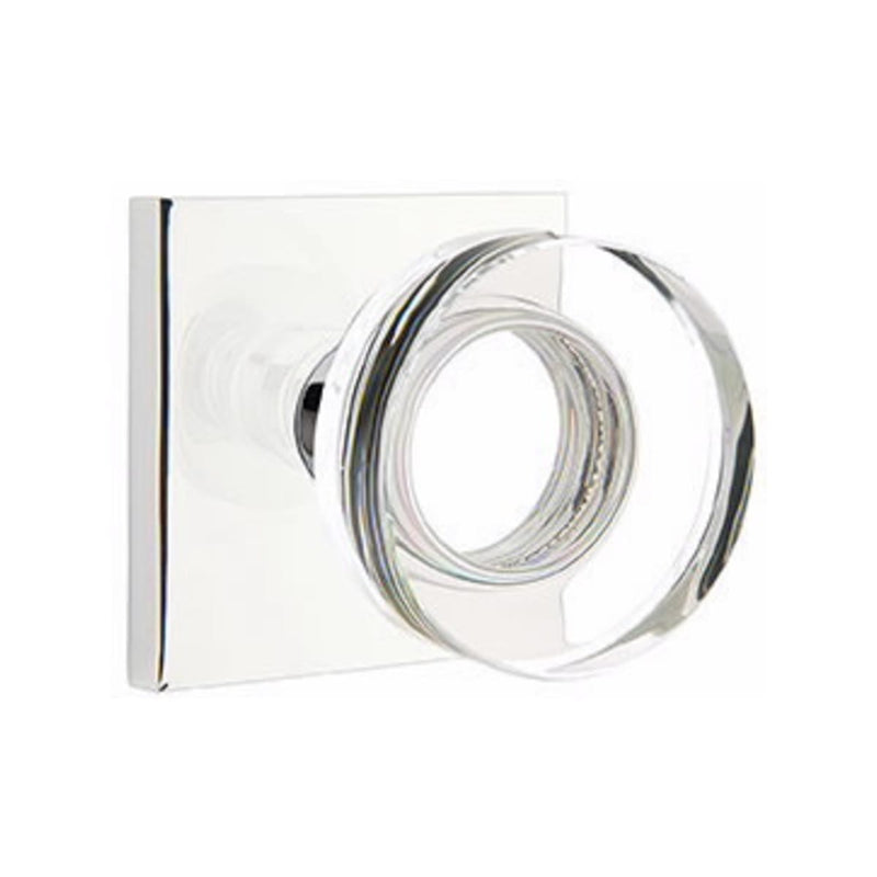 Emtek Modern Disc Knob Concealed Screws with Square Rosette