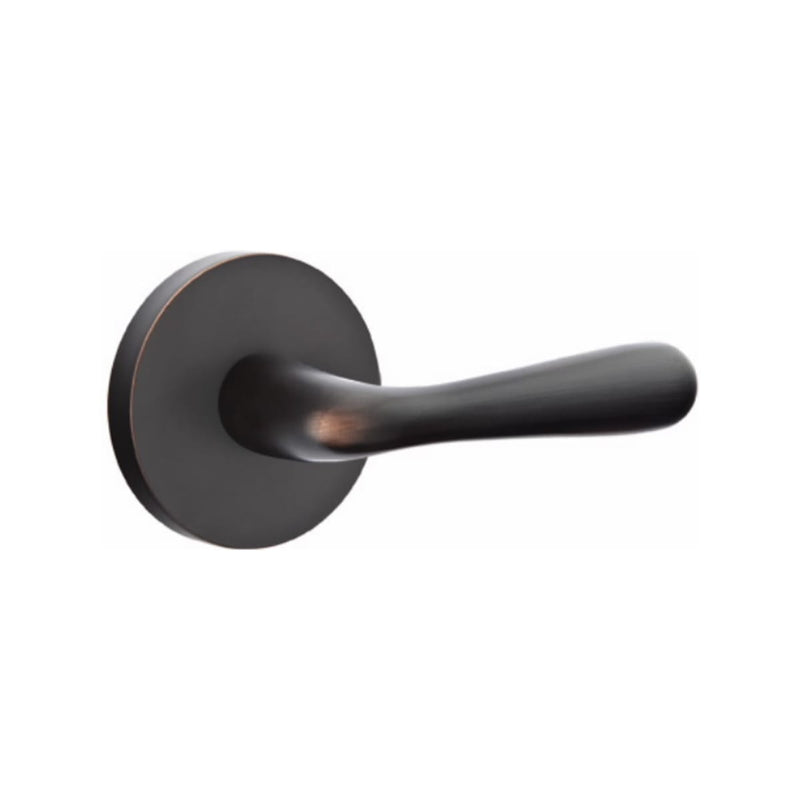 EMTEK Basel Lever Concealed Screws with Disk Rosette