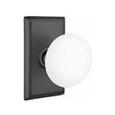 Emtek Brass Rosette Ice White Knob Concealed Screws With Rectangular Rosette