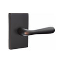 EMTEK Basel Lever Concealed Screws with Modern Rectangular Rosette