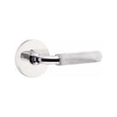 Emtek Select R-BAR White Marble Lever with Disk Rosette