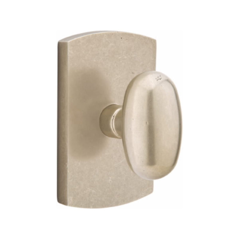 Emtek Sandcast Bronze Egg Knob Concealed Screws with