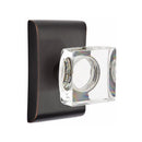 Emtek Modern Square Knob Concealed Screws with Neos Rosette
