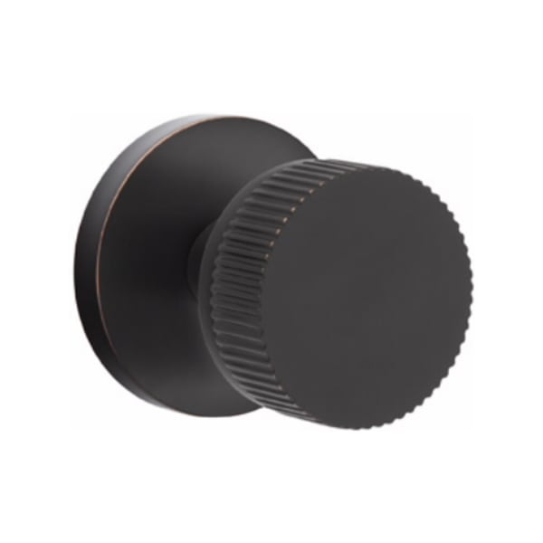 Emtek Select Conical Straight Knurled Knob Concealed Screws with Disk Rosette