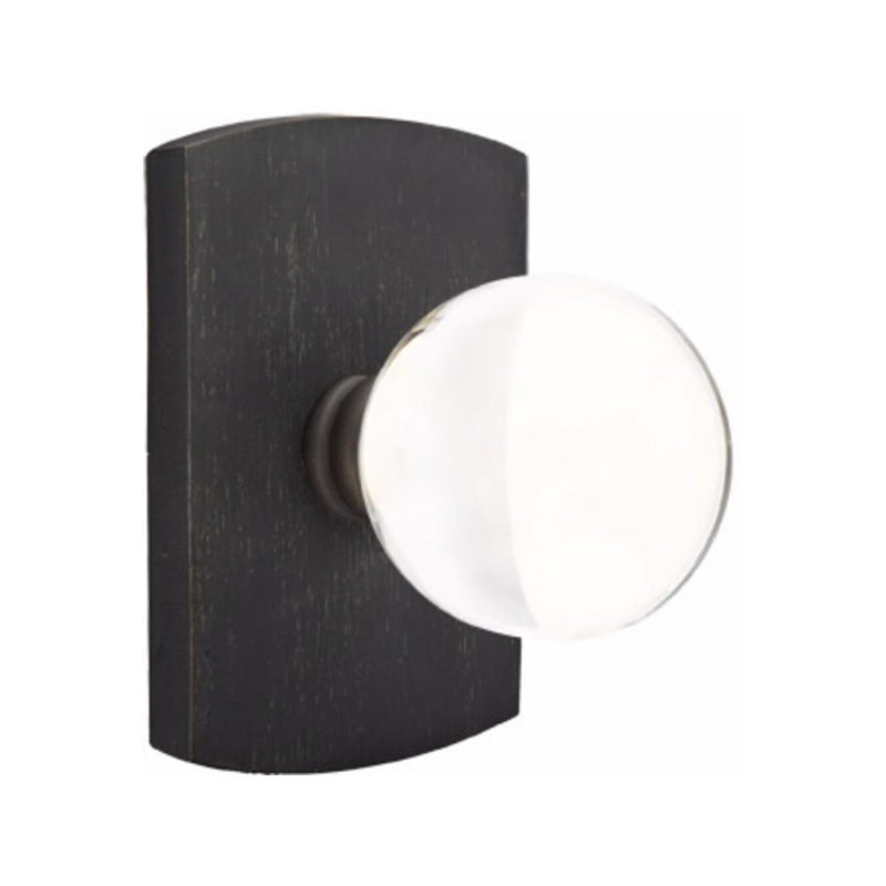Emtek Glass Bristol Knob Concealed Screws with