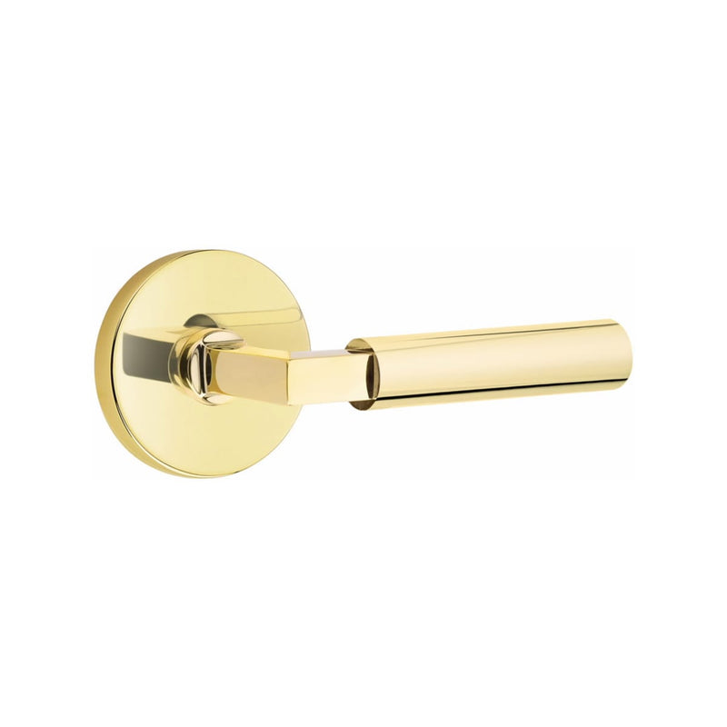 Emtek Select L-Square Smooth Lever Concealed Screws with Disk Rosette