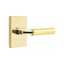 Emtek Select R-BAR Faceted Lever Concealed Screws with Modern Rectangular Rosette