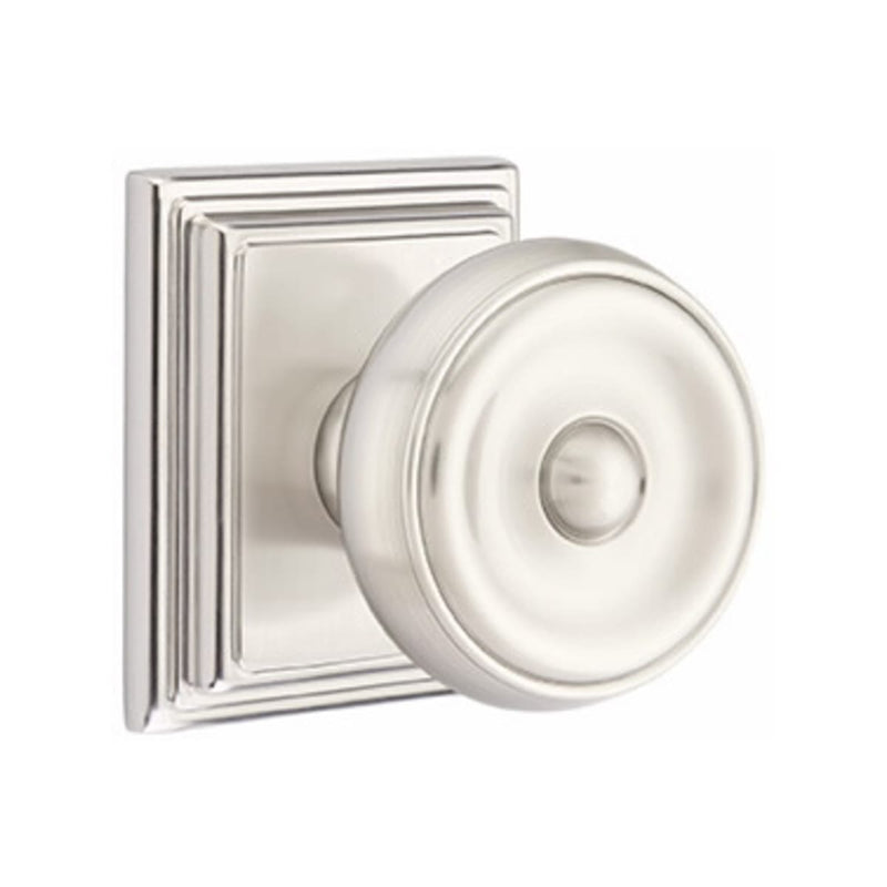 Emtek Waverly Knob Concealed Screws With Wilshire Rosette
