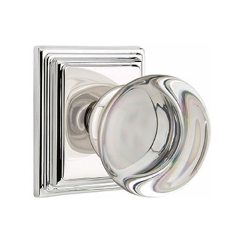 Emtek Providence Knob Concealed Screws With Wilshire Rosette