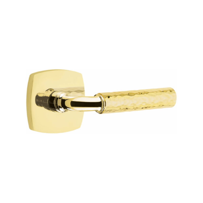 Emtek Select R-BAR Hammered Lever Concealed Screws with Urban Modern Rosette