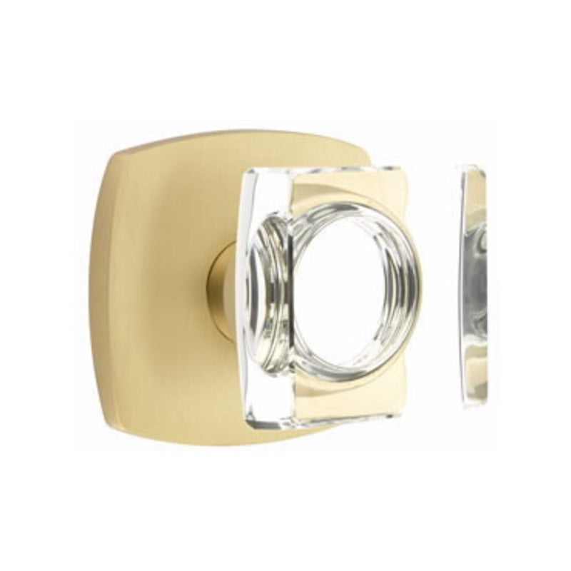Emtek Modern Square Knob Concealed Screws with Urban Modern Rosette