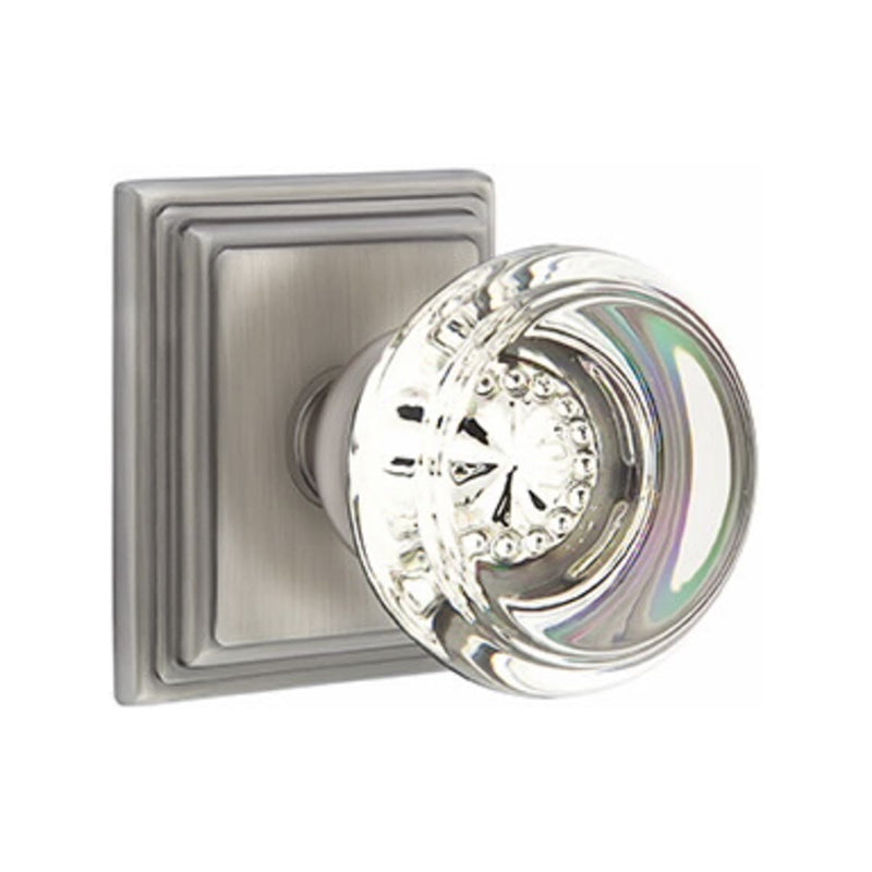 Emtek Georgetown Knob Concealed Screws With Wilshire Rosette