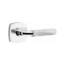 Emtek Select R-BAR White Marble Lever with Urban Modern Rosette