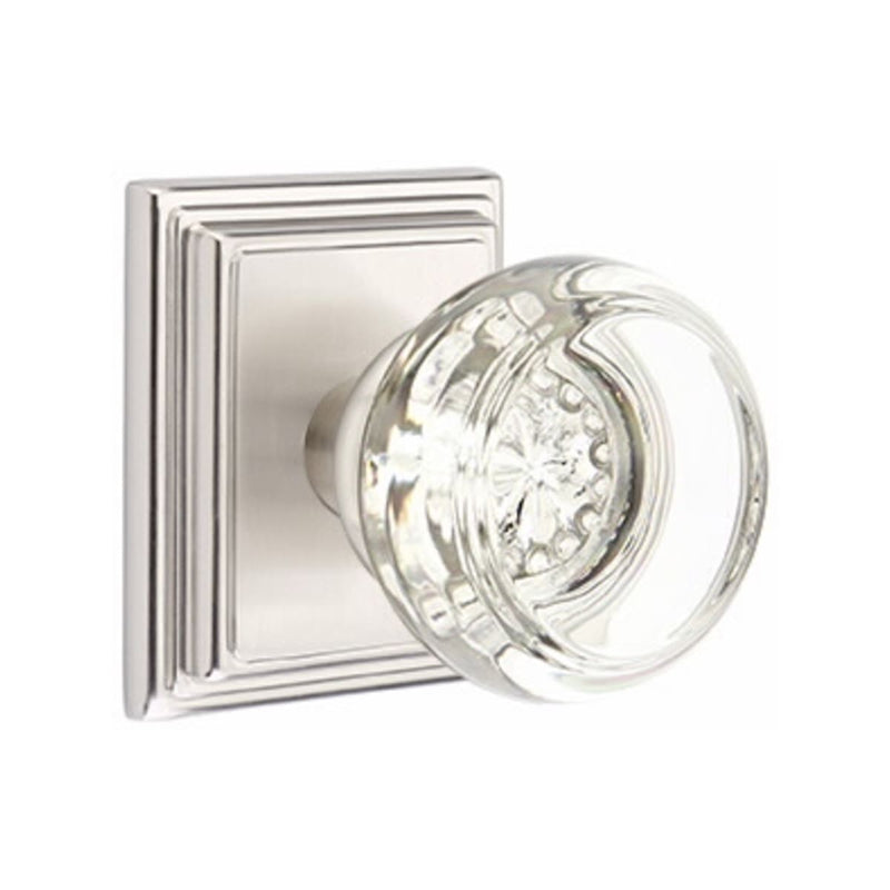 Emtek Georgetown Knob Concealed Screws With Wilshire Rosette