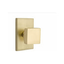Emtek Square Knob Concealed Screws with Modern Rectangular Rosette