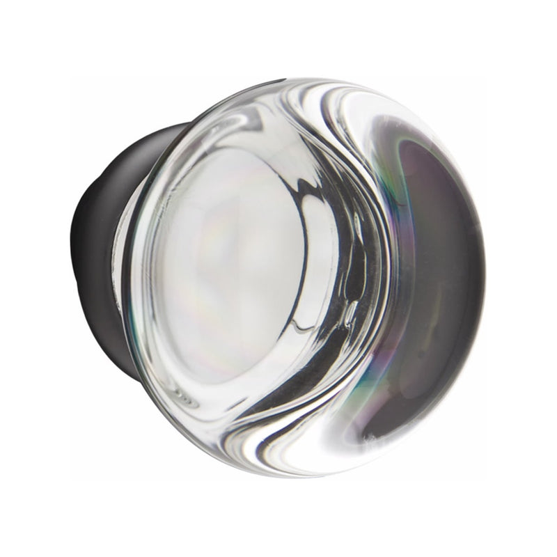 Emtek Greeley Tubular Handleset with Providence Glass Knob