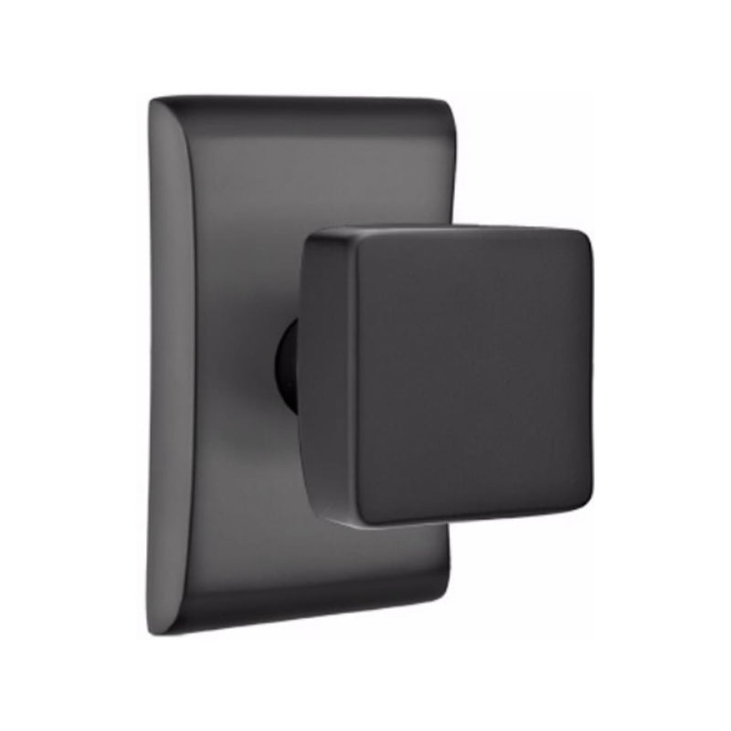 Emtek Square Knob Concealed Screws with Neos Rosette