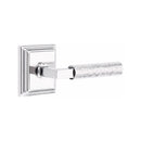 Emtek Select L-Square Hammered Lever Concealed Screws with Wilshire Rosette