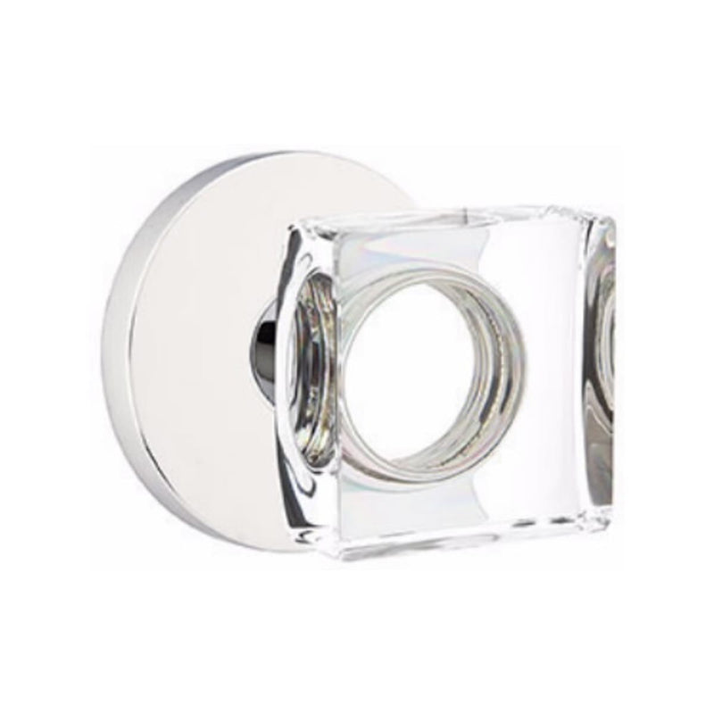 Emtek Modern Square Knob Concealed Screws with Disk Rosette