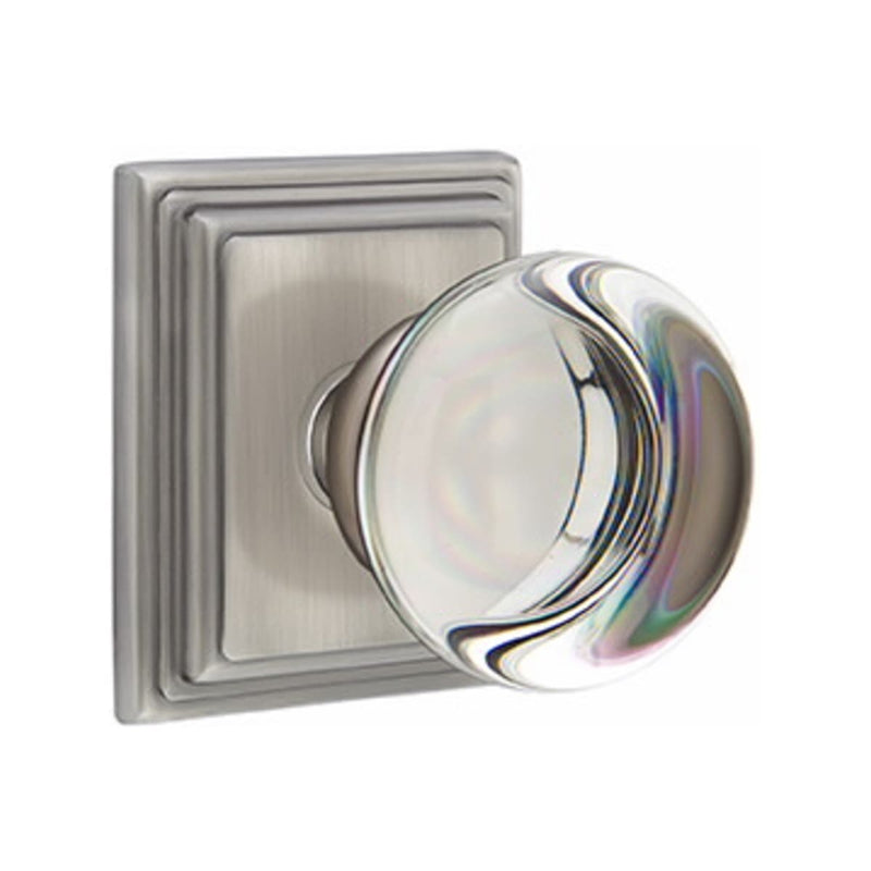 Emtek Providence Knob Concealed Screws With Wilshire Rosette