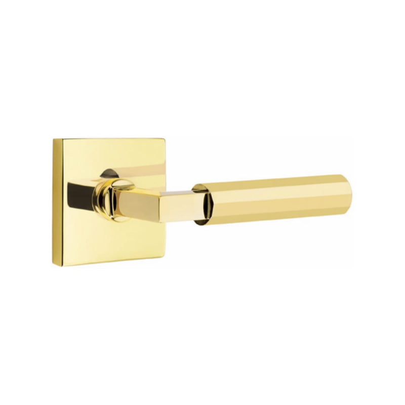 Emtek Select L-Square Faceted Lever with Square Rosette