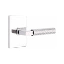 Emtek Select L-Square Hammered Lever Concealed Screws with Modern Rectangular Rosette