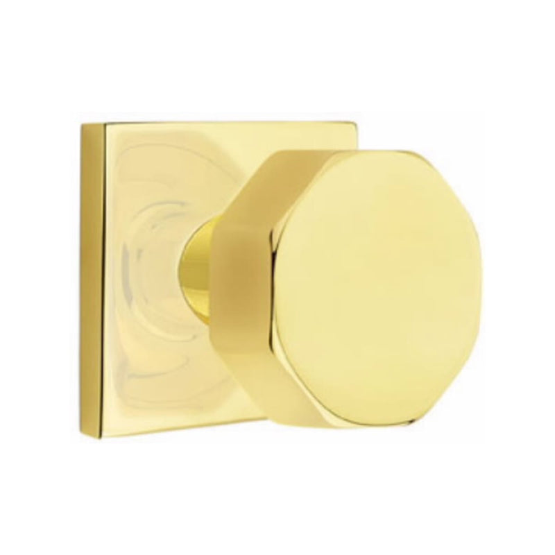 Emtek Octagon Concealed Screws Knob with Square Rosette