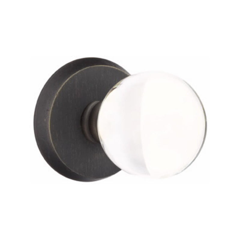 Emtek Glass Bristol Knob Concealed Screws with