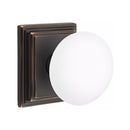 Emtek Brass Rosette Ice White Knob With Wilshire Rosette