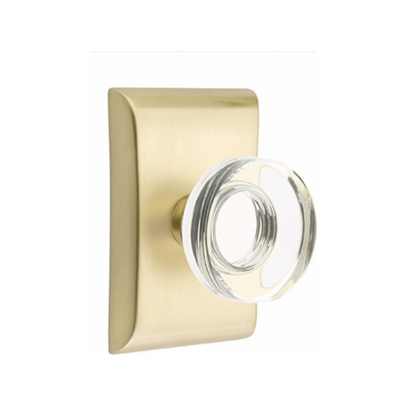 Emtek Modern Disc Knob Concealed Screws with Neos Rosette