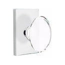 Emtek Hampton Knob Concealed Screws with Modern Rectangular Rosette