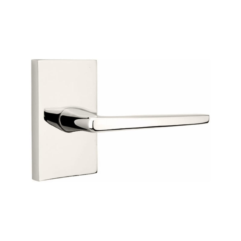 Emtek Hermes Lever Concealed Screws with Modern Rectangular Rosette