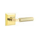 Emtek Select L-Square Straight Knurled Lever with Quincy Rosette