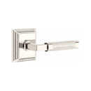 Emtek Select L-Square Knurled Lever Concealed Screws with Wilshire Rosette