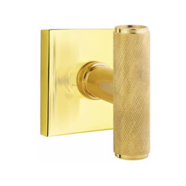 Emtek Ace Knurled Knob Concealed Fastener with Square Rosette