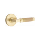 Emtek Select L-Square Knurled Lever Concealed Screws with Disk Rosette