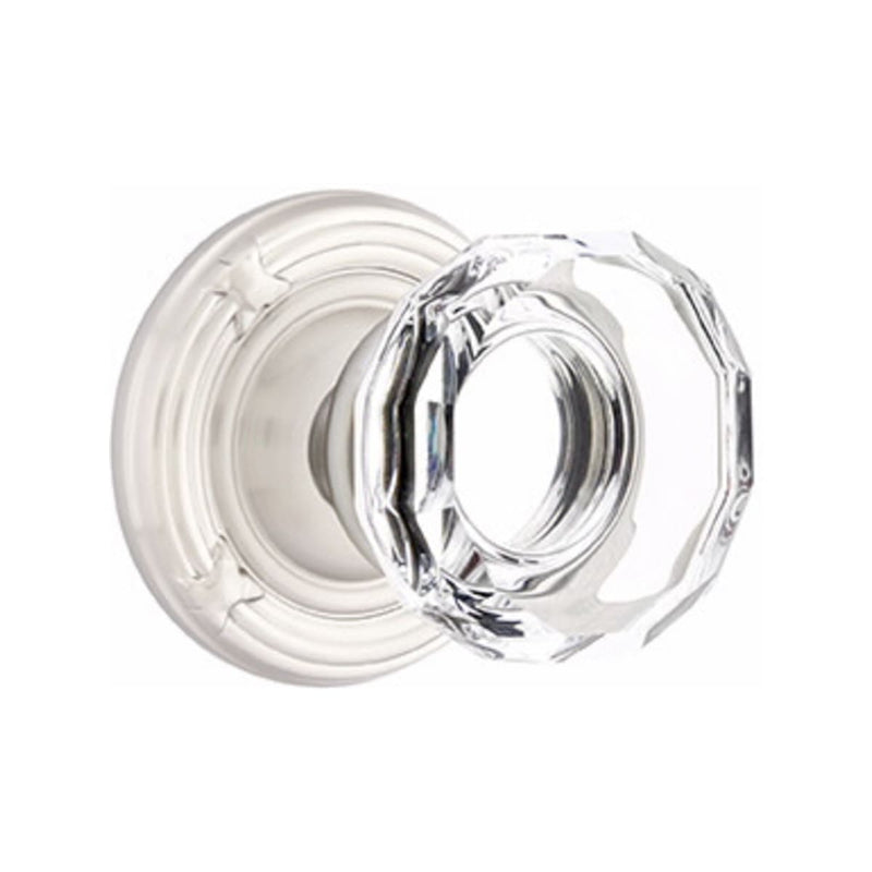 Emtek Lowell Knob Concealed Screws With Ribbon & Reed Rosette