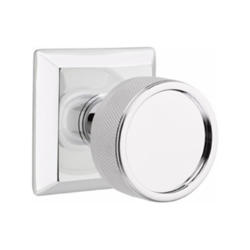 Emtek Select Conical Knurled Concealed Screws Knob with Quincy Rosette