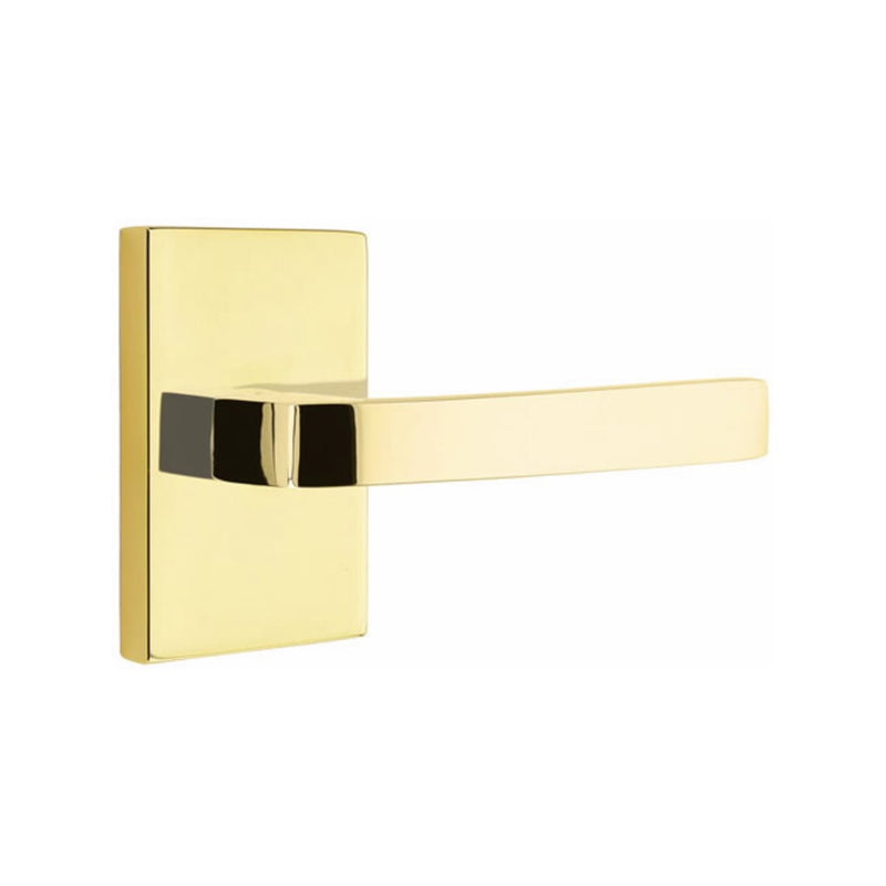 EMTEK Breslin Lever Concealed Screws with Modern Rectangular Rosette
