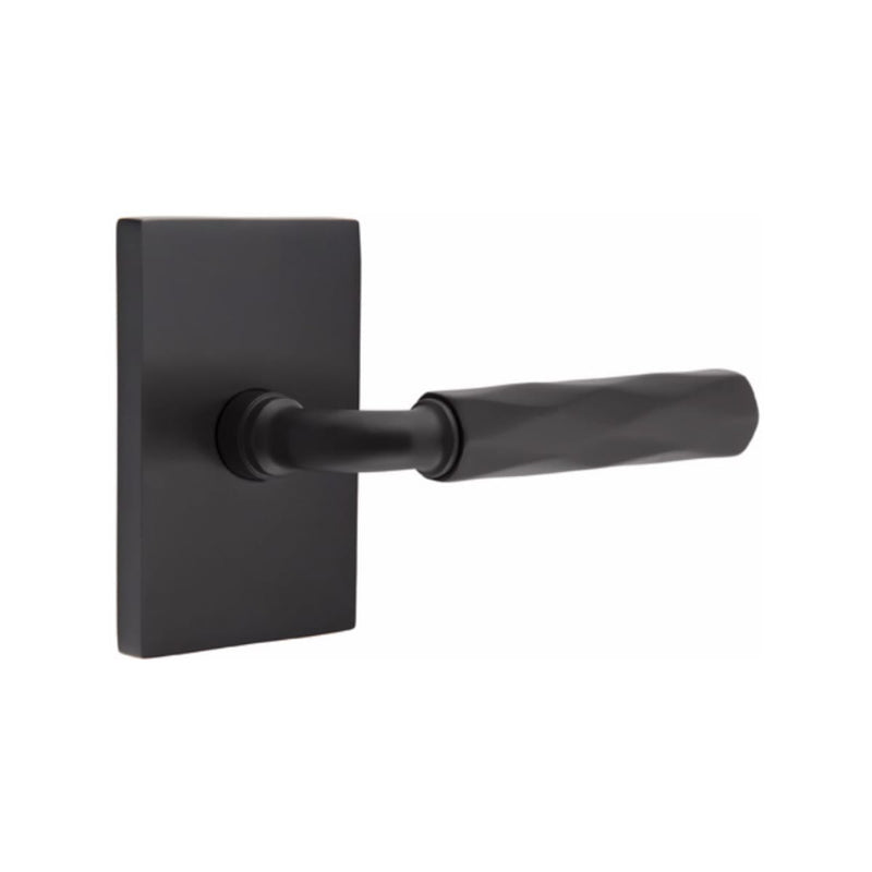 Emtek Select R-BAR Tribeca Lever Concealed Screws with Modern Rectangular Rosette