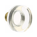 Emtek F13 Function Adelaide Mortise Handleset with Modern Disc Glass Knob