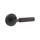 Emtek Select L-Square Straight Knurled Lever Concealed Screws with Disk Rosette