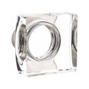 Emtek F20 Function Lugano Mortise Handleset with Modern Square Glass Knob