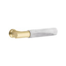 Emtek F20 Function Lugano Mortise Handleset with Select T-Bar White Marble Lever