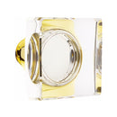 Emtek F13 Function Mormont Mortise Handleset with Modern Square Glass Knob