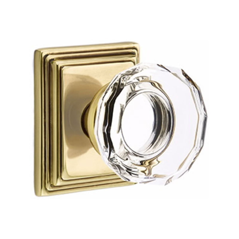 Emtek Lowell Knob Concealed Screws With Wilshire Rosette